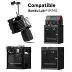 Bamboo Lab X1 Carbon, X1, X1C Hotend Complete Kit for X1 Series 3D Printer, Full Assembly Hardened Steel Hot End with Fan, Thermistor, Ceramic Heater, 0.6mm Nozzle, Extruder Heating Block Replacement