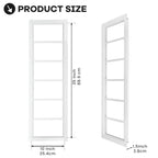 NOTASA Shed Windows 2 Pack, Fixed Transom Windows 10" x 29" with Tempered Glass, Garage Doors Window for Shed, Chicken Coop, Playhouse, Household (White)