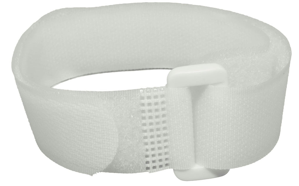 Reusable Cinch Straps 1" x 15" - 12 Pack, Multipurpose Quality Hook and Loop Securing Straps (White) - Plus 2 Free Bonus Reusable Cable Ties