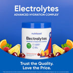 Nutricost Electrolyte Complex Powder (120 Servings, Fruit Punch) - Hydration Supplement Drink Mix with Vitamins and Minerals