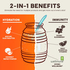 Salud x Jarritos 2-in-1 Hydration Packets + Immunity Electrolytes Powder, Mandarin - Agua Fresca Drink Mix, Elderberry, Dairy & Soy Free, Non-GMO, Gluten Free, Vegan, 1g Sugar (15 Servings)