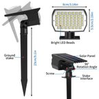 Tadyreal Solar Spot Lights Outdoor 10 Pack, [46 LED/3 Modes] Solar Landscape Spotlights Waterproof, 2-in-1 Auto On/Off Solar Powered Lights for Outside Yard Garden Wall Pathway(Cool White)