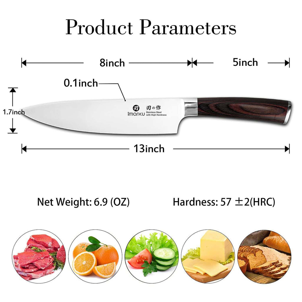imarku Japanese Chef Knife-Sharp Kitchen Knife 8 Inch, Gift for Mom & Dad