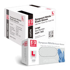 Basic Medical Blue Nitrile Exam Gloves - Latex-Free & Powder-Free - NGPF 7003 (Case of 1,000), Large