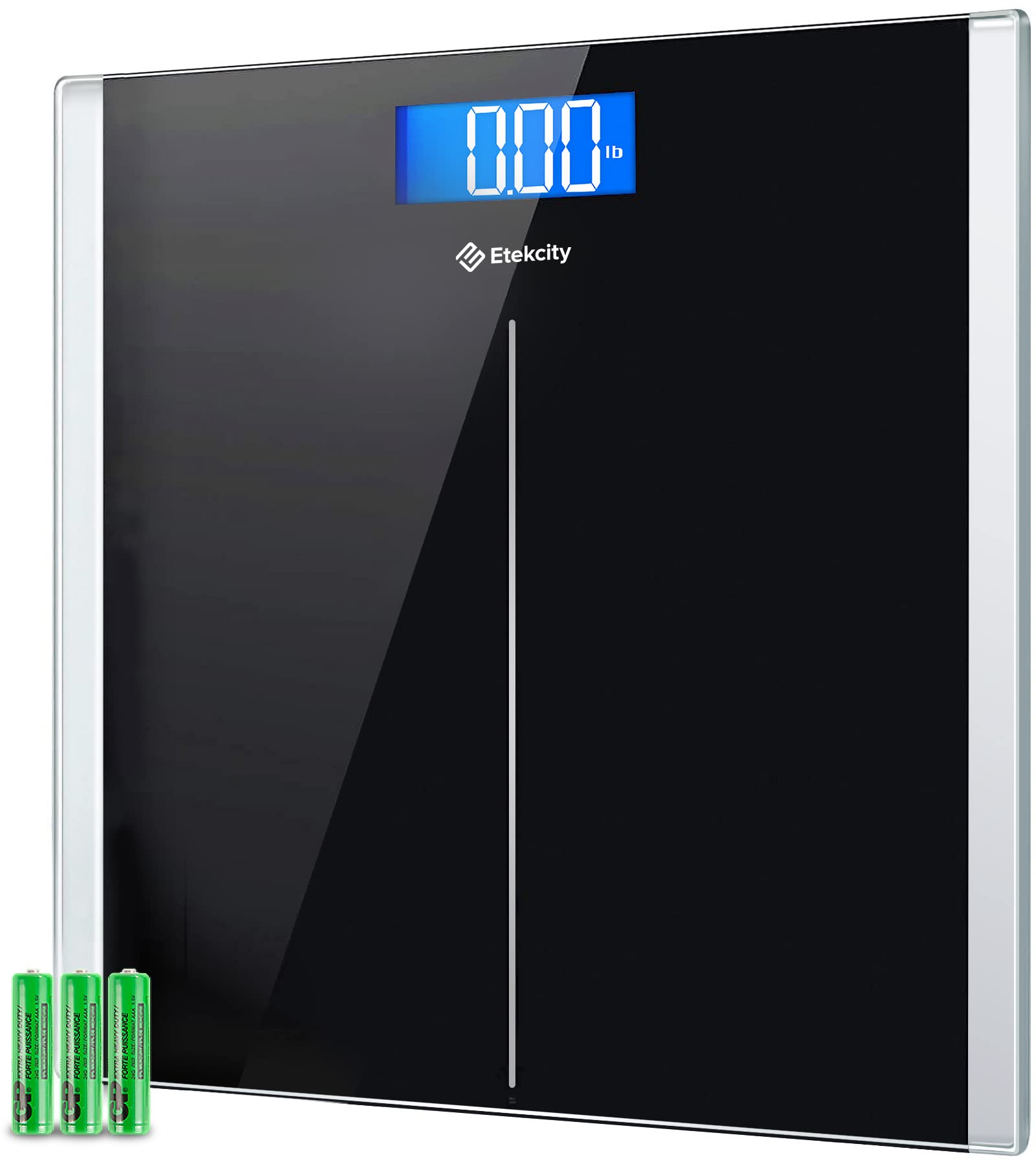 Etekcity Bathroom Scale for Body Weight, Highly Accurate Digital Electronic Weighing Machine for People,LCD Display,Large Size,6mm Tempered Glass-Safe Home Use,Batteries Included, 400 lbs (Pack of 5)