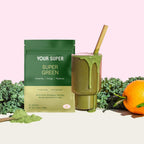 Your Super Organic Super Green Smoothie Mix – Superfood Powder for Natural Immune Support, Made with Wheatgrass, Barley Grass, Moringa, Spirulina, Chlorella & Baobab Powder (30 Servings)