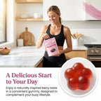 Vlsdoin Bloomin Shilajit Gummies for Women, Feminine Wellness Supplement, with Daily Mood, Herbal Berry Gummies, 60 Gummies