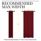 NICETOWN Burgundy Red Blackout Curtains for Living Room 42" x 63" 2 Panels