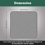 Waterproof Chair Pads for Incontinence 2Pcs Resuable Washable Seat Protector Pads for Incontinence for Senior Toddlers 22"X21" Black