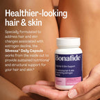 Bonafide Silvessa Hair & Skin Support Capsules – Hormone-Free, Drug-Free Daily Nourishment for Hair & Skin During Menopause – 90 Day Supply (90 Capsules)