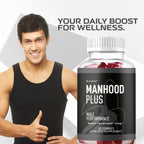 (3 Pack) Manhood Plus - Manhood Plus Gummies For Men, Manhood Plus 1050mg Gummies, Manhood Plus Supplement Support Gummies Premium Formula, Manhood Plus Natural Formula, 180 Gummies For 3 Months