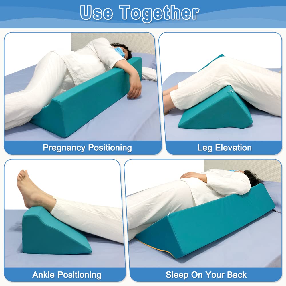 Bedsore Turning Wedge Pillow Side Sleeping Body Positioning Anti Bed Sores Treatment Bedridden Elderly Patient Foam Cushion Prevent Pressure Ulcer Incline Wedge Medical Nursing Care After Surgery