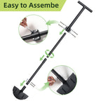 Half Moon Edger Lawn Tool - Heavy Duty Saw Tooth Manual Edgers with Sharp Blade & Wide Footplate, 38"-49" Adjustable T-Grip Handle for Landscaping, Sidewalks, Yard,Grass,Flower Bed & Garden Edging