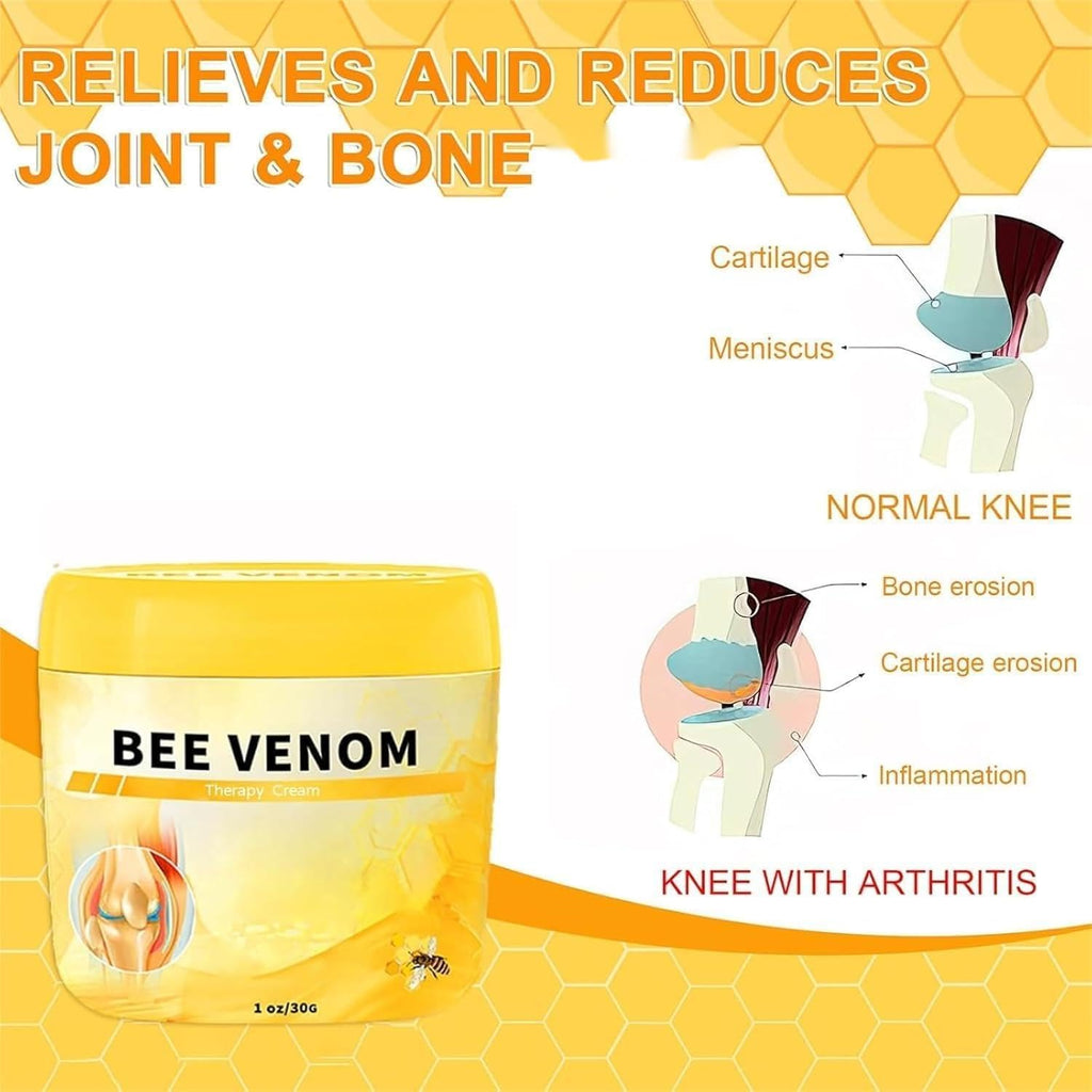 Bee Venom Advanced Joint and Bone Cream,Bee Venom Advanced Joint CreamJoint Cream Relief for Neck, Waist, Back Hand Feet and Leg (2pc)