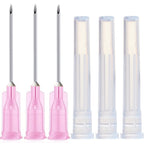 100 Pack 18Ga 1 Inch Sterile Disposable Injection Needle with Cap for Scientific and Industrial Dispensing Needl Accessories