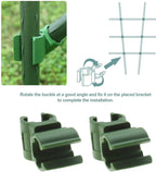 100X Plant Trellis Cane Connector, Climbing Rattan Stent Accessories Plant Connector Stake Clip for Garden Orchard Tomato Cage 11mm (7/16 inch)