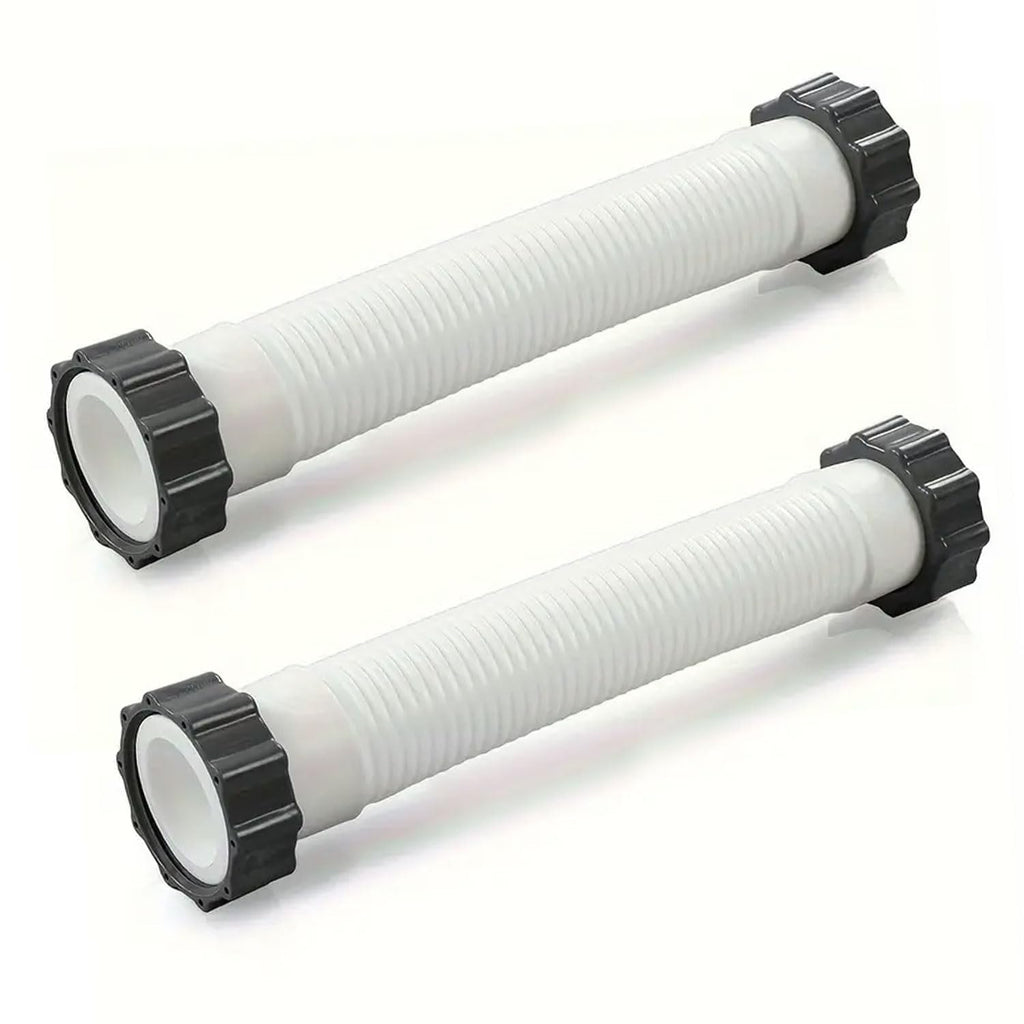 1-1/2 Inch 11535 Replacement Pool Hose for above ground pools - 1.5" Pool Sand Filter Pump Hose for Intex Sand Filter Pumps & Saltwater Systems 26371CA 26371EH 28647EG (White -2 Pack)