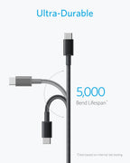 Anker USB A to USB C Cable, USB to USB C Cable (2 Pack 10ft, Black).