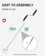 EJWOX Stainless Steel Compost Aerator Tool - Manual Turner & Mixer for Compost Tumblers and Bins | Faster Decomposition, Rust-Proof