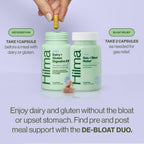 Hilma De-Bloat Bundle for Pre or Post Meal, Gas & Bloating Relief for Women (50 Vegan Capsules) with Lemon Balm & Peppermint Leaf, Digestive Enzymes for Women (30 Vegan Capsules) with Dandelion Root