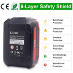 Upgraded 6.0Ah 20V Lithium Replacement Battery Compatible with Craftsman V20 Series Cordless Outdoor Tools, Compatible with Craftsman CMCB206, CMCB204, CMCB202 20 Volt MAX V20 Batteries, 2-Pack