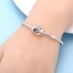 925 Sterling Silver Heart Hands Charm fit Pandora Bracelets, Gift for Women