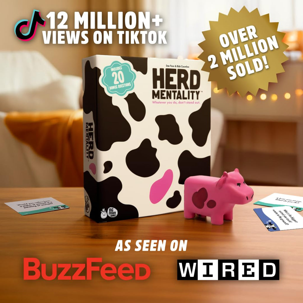 Herd Mentality Board Game: Funny Family Party for Game Night, 4-20 Players