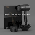 AINA Diffuser Hair Dryer Full-Featured Blow Dryer 110V/1600W(Vader Black)