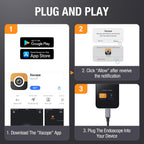 USB C Endoscope Camera with Light, Teslong Type-C Snake Borescope Camera with 8 LED Lights, 10FT Flexible Waterproof Inspection Cam, Fiber Optic Scope Compatible with iPhone 15/16/17, Android Phone