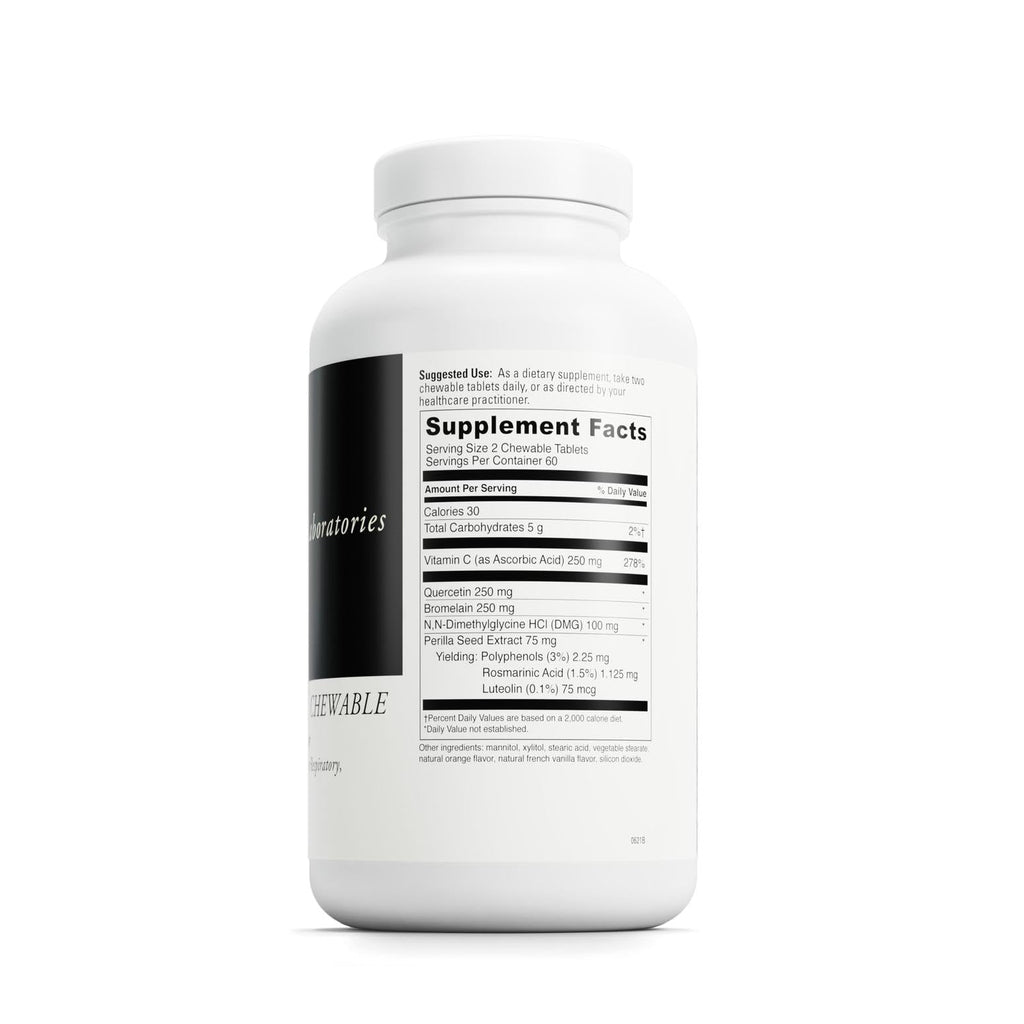 DAVINCI Labs Aller-DMG Chewable - Immune Health Support, Histamine Aid & Respiratory Support* - Orange Cream Flavor - 120 Chewable Vegetarian Tablets (60 Servings)