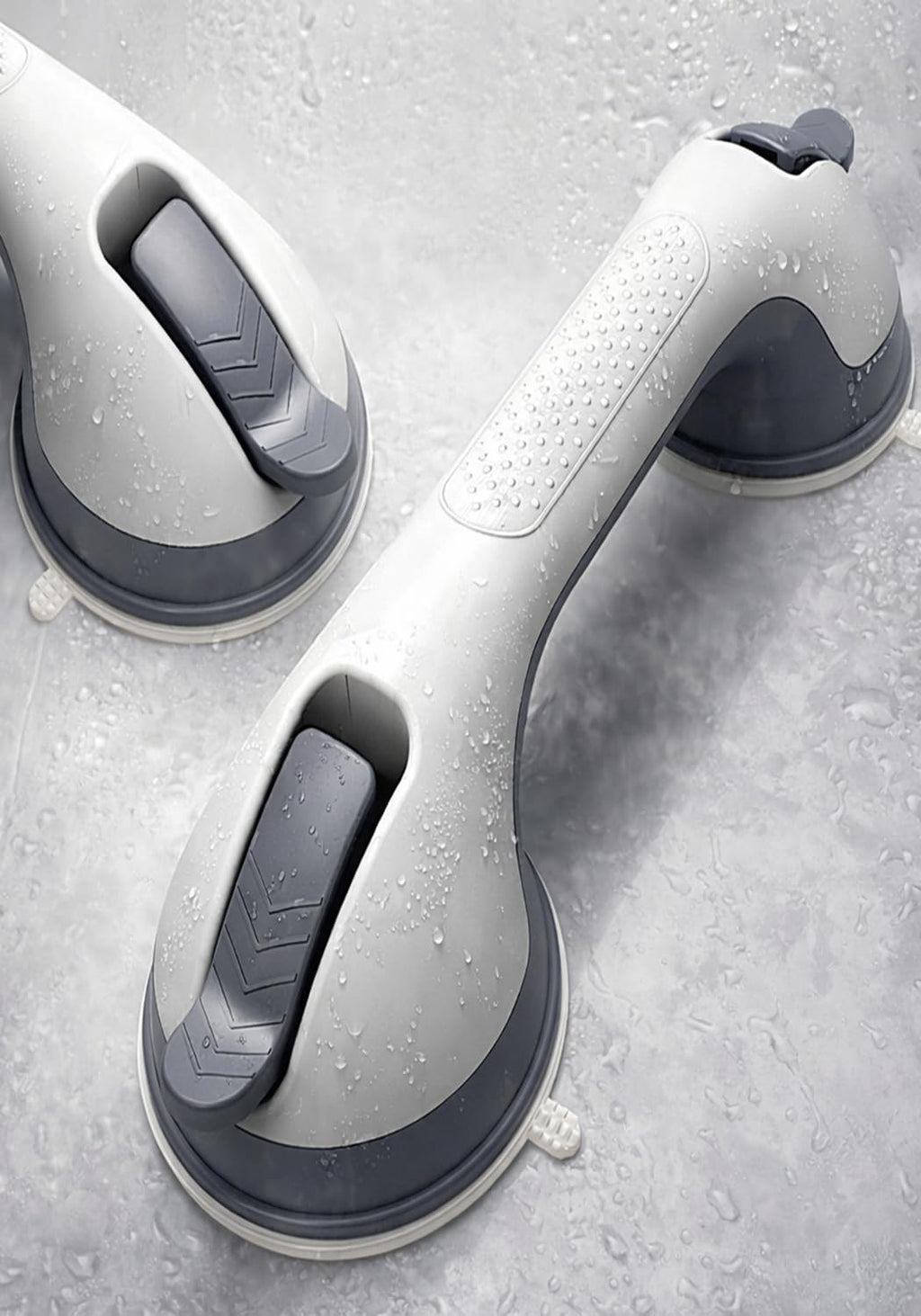 Shower Handles for Elderly Suction 2 Pack Grab Bars for Bathtubs and Showers, bar Safety 500 lbs Walls Handicap Heavy Duty Holder Hooks to Lift Large Tile Glass Suction Cups Tool Chair