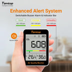 Temtop CO2 Monitor Indoor air Quality Monitor Portable CO2 Meter, CO2, Temperature, Humidity Home, Office or School