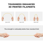 FLASHFORGE PLA Filament 1.75mm, 3D Printer Filament 1kg (2.2lbs) Spool, Dimensional Accuracy +/- 0.02mm, 3D Printing Filament Easy to Use and Fits for Most FDM 3D Printers (Yellow)