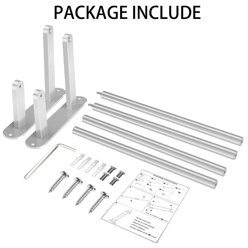 Towel Rack for Bathroom, Double Towel Bar 24Inch, Stainless Steel Bathroom Towel Holder, Double Towel Hanger Wall Mounted Towel Rod, Bathroom Towel Rack(Brushed Nickel)