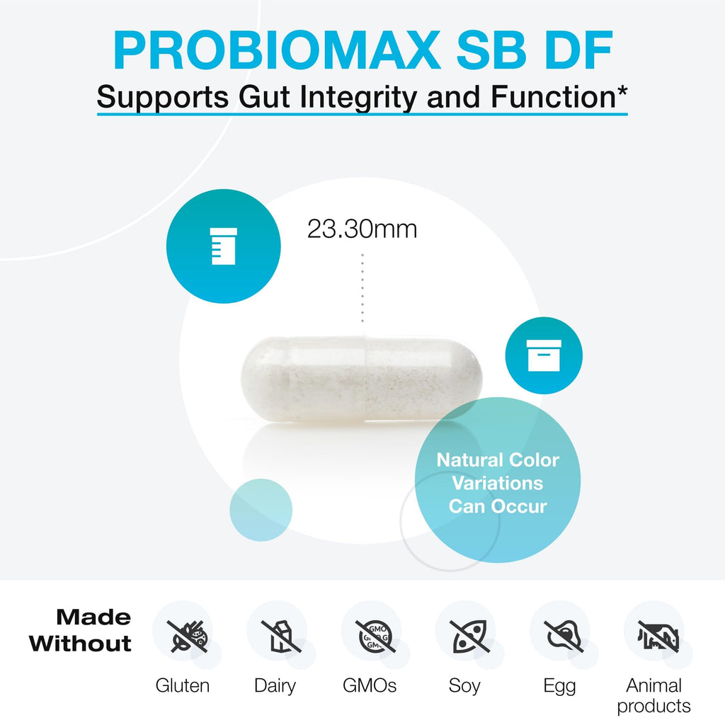 XYMOGEN ProbioMax Sb 35B - 35 Billion CFU Probiotic Supplement for Digestive Health Support* - Saccharomyces Boulardii - Vegetarian, Non-GMO & Gluten-Free - 30 Capsules