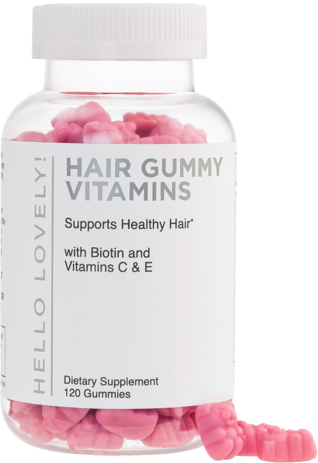 Hair Vitamins Gummies for Women for Hair Growth - with Biotin 5000 mcg, Vitamin E, C, & Zinc - Best Gummy Vitamin Supplement - Supports Faster Hair Growth & Stronger Nails, Berry Flavor - 120 Gummies