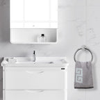 NearMoon Bath Towel Ring, Bathroom Hardware Accessories-Thicken Stainless Steel Hand Towel Holder for Bathroom, Modern Round Towel Hanger Wall Mounted (Chrome, 3 Pack)