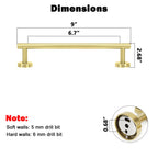 NearMoon Bath Towel Bar, Thicken Stainless Steel Shower Towel Rack Holder Wall Mounted for Bathroom, 9-lnch Overall Length-7-lnch Usable Hanging Space (1 Pack, Brushed Gold)