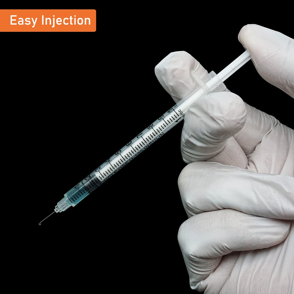 1ml/cc 29G Syringe 1/2" (12.7mm) Needle, Disposable Individual Package Pack of 100