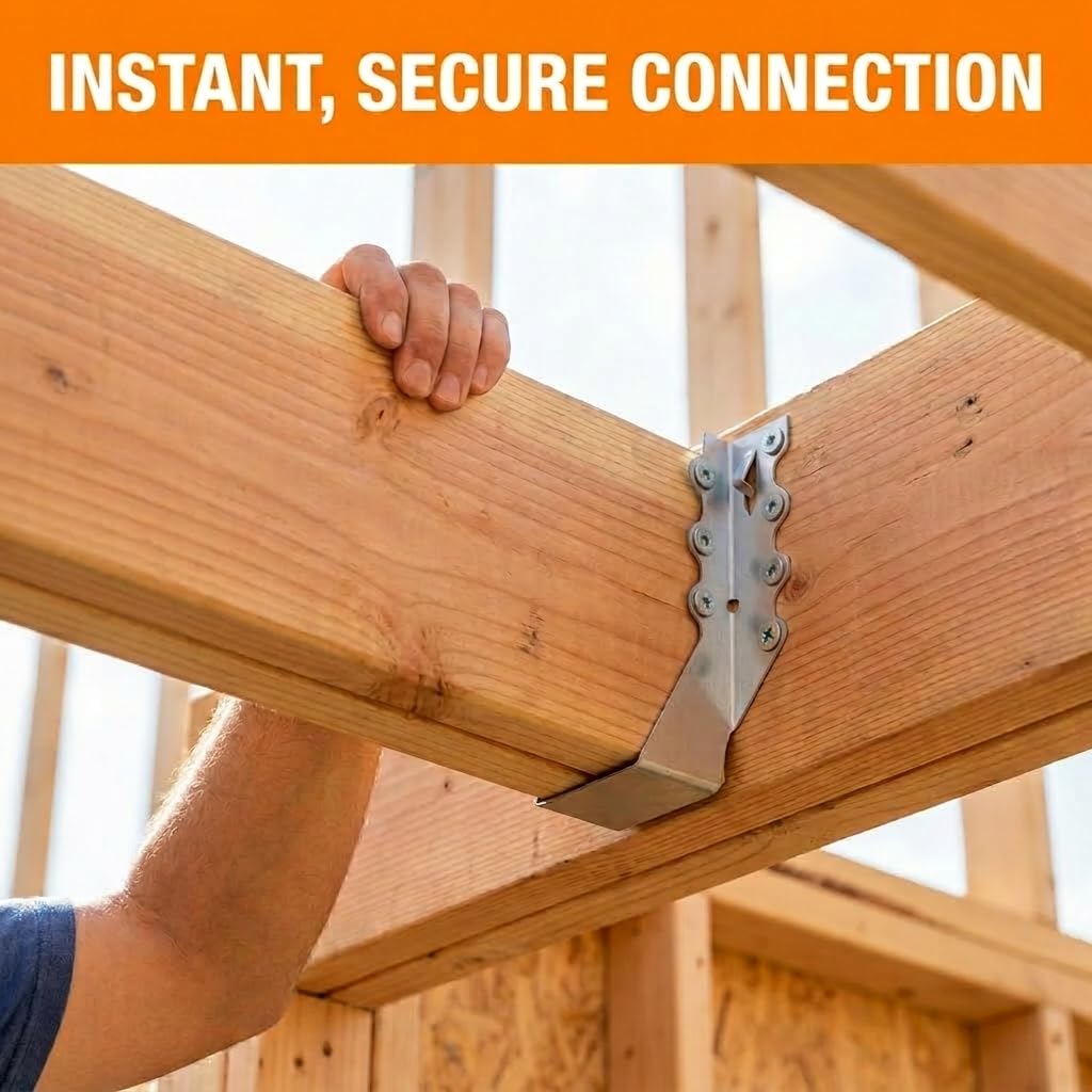 [25 Pack] 2x6 Joist Hanger, 18 Gauge LU26 Galvanizing Face Mount Joist Hangers, Wood Hurricane Ties, Rafters Tie