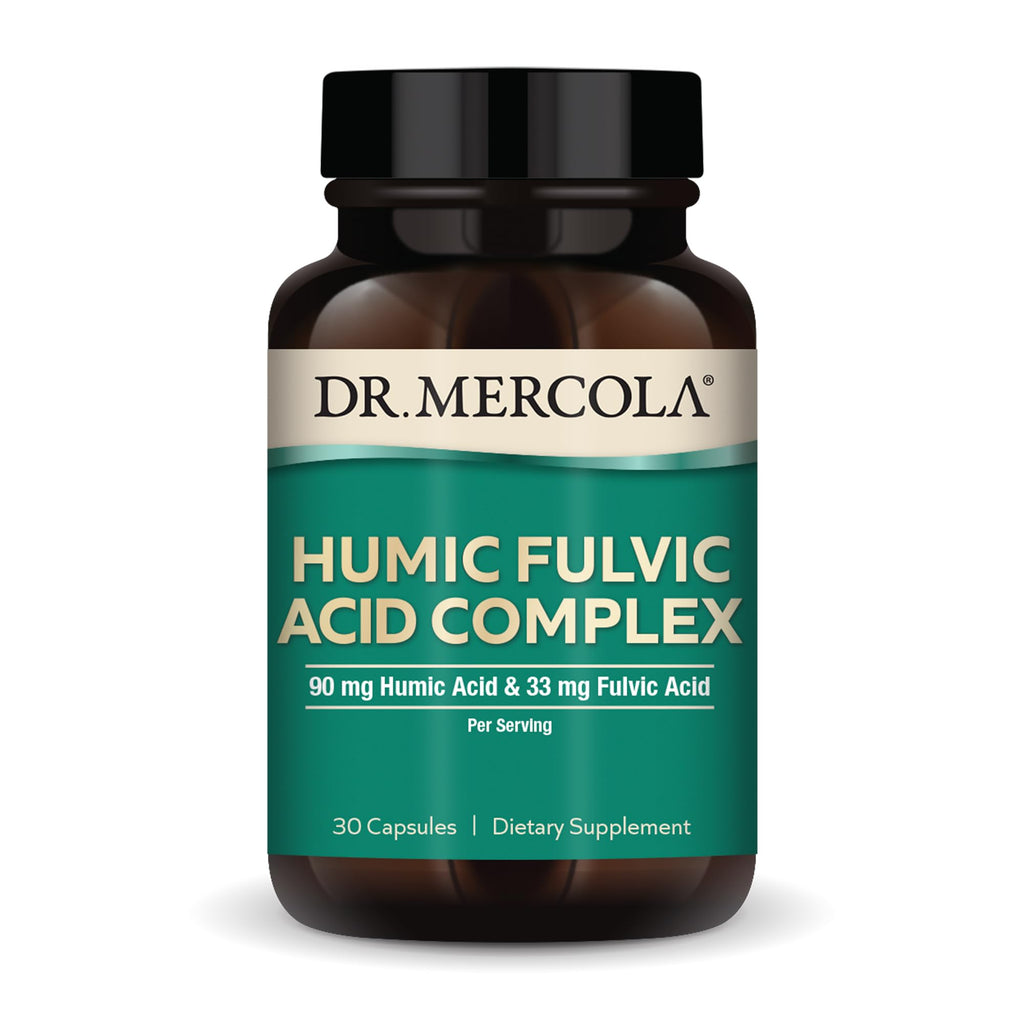 Dr. Mercola Humic Fulvic Acid Complex - Gut Health Support - Aids Occasional Bloating & Indigestion - Also Supports Immune, Brain & Cellular Health - Non-GMO & Gluten-Free - 30 Capsules (30 Servings)