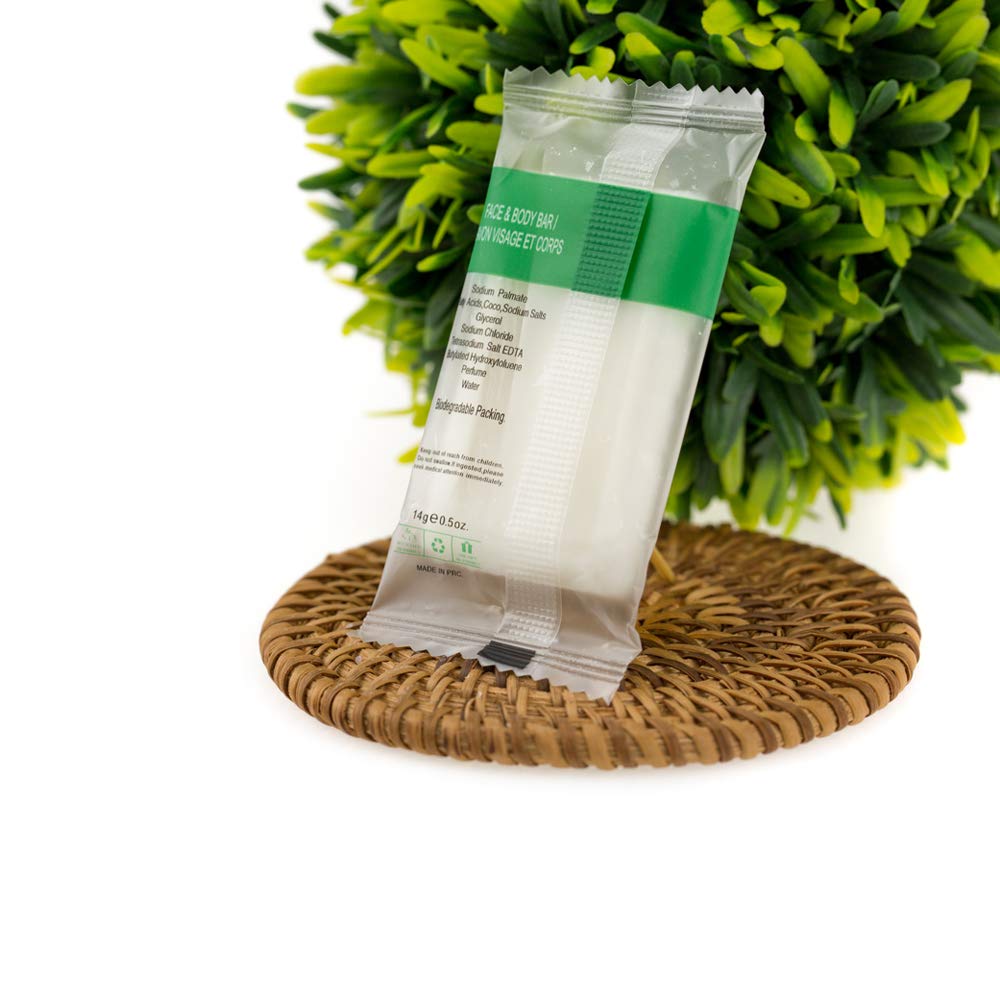 ECO amenities Bar Soap - Travel Essentials Bath Soap Bars - Hotel Amenity Bulk Set - Cruelty-Free & Individually Wrapped - 1 Oz Travel Pack