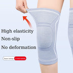 Compression Knee Sleeve for Men Women - Bamboo Charcoal Knee Brace for Sport Running (Gray, Medium)