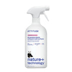 ATTITUDE All Purpose Cleaner Spray, EWG Verified, Vegan, Made with 94% Plant-Based Ingredients, Streak-Free for Kitchen, Bathroom, Glass & More, Unscented, 27.1 Fl Oz