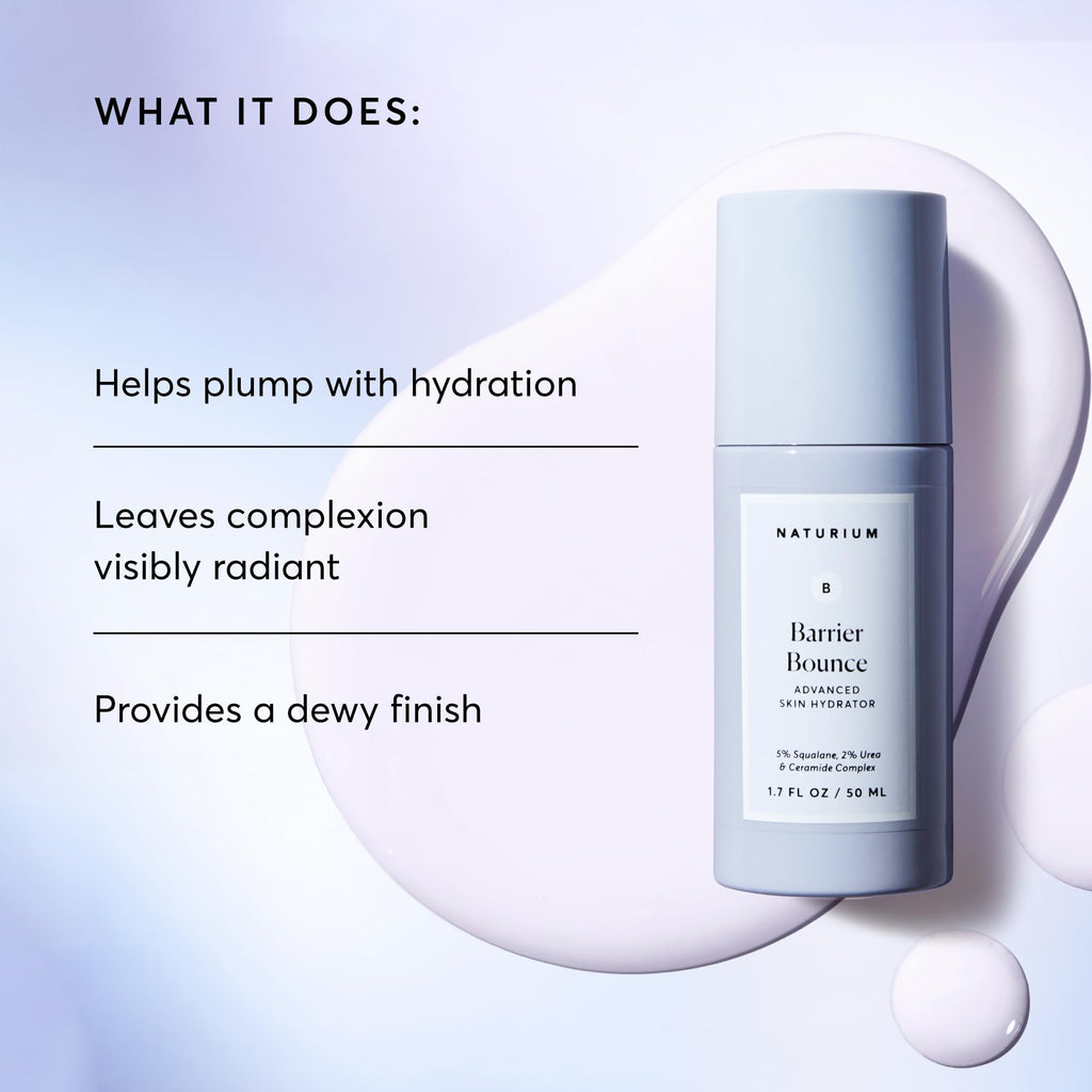 Naturium Barrier Bounce Serum, Plumps & Hydrates Face, Neck & Chest, Hydration Booster & Skin Care with Squalene & Ceramide Complex, 1.7 fl oz