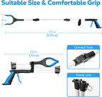 Grabber Reacher Tool - 43” Extra Long Foldable Gripper and Reaching Tool - Heavy Duty Pick Up Stick Grabbers for Seniors, Trash, Surgery Recovery Must Haves Gifts (Blue-43in)