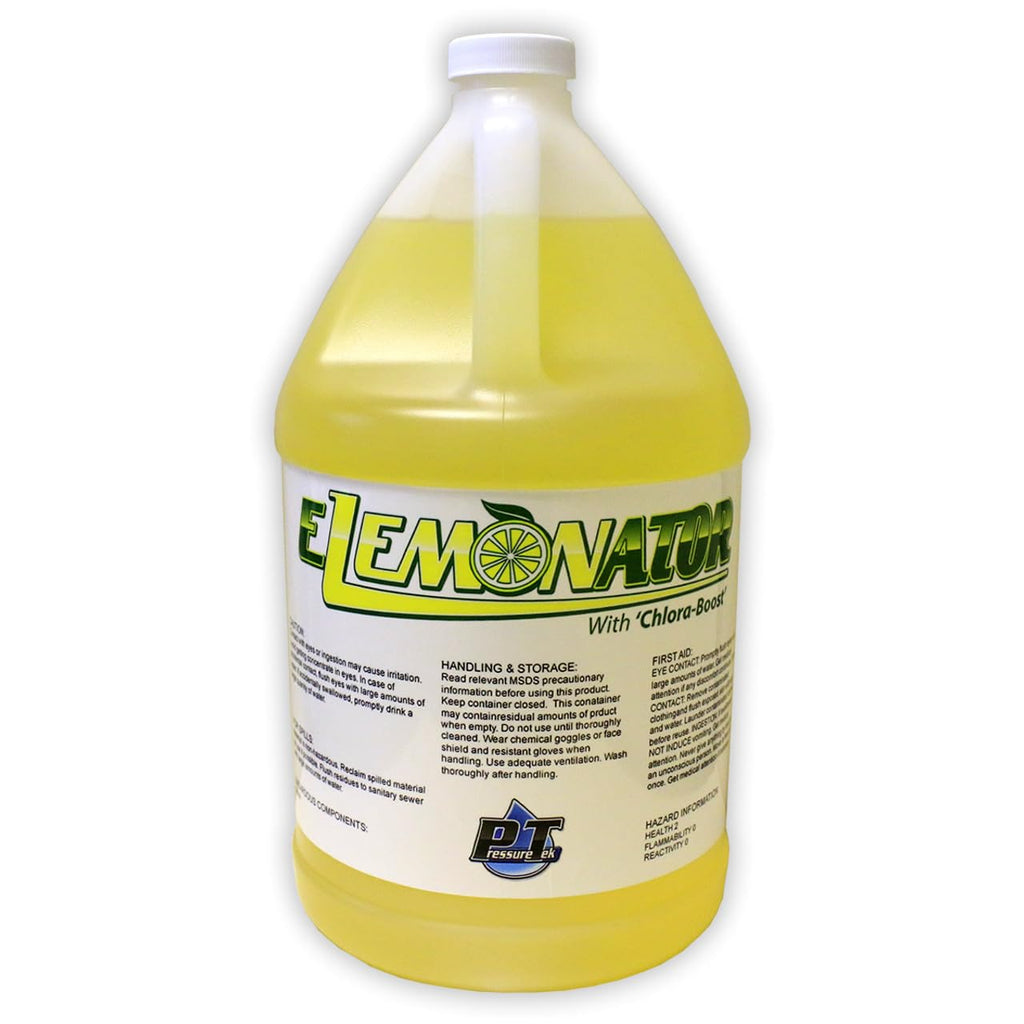 PressureTek Elemonator: House Wash Surfactant for Siding, Roof and Concrete Cleaning, Bleach Additive, Soft Wash Soap, 1/2 Gallon, 64 Fl Oz (QTY 1)