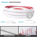 Art3d 30 Ft Peel and Stick Flexible Vinyl Molding Trim for Wall Tile Edges, Kitchen backsplash, Mirrior Frame in Mirror in White