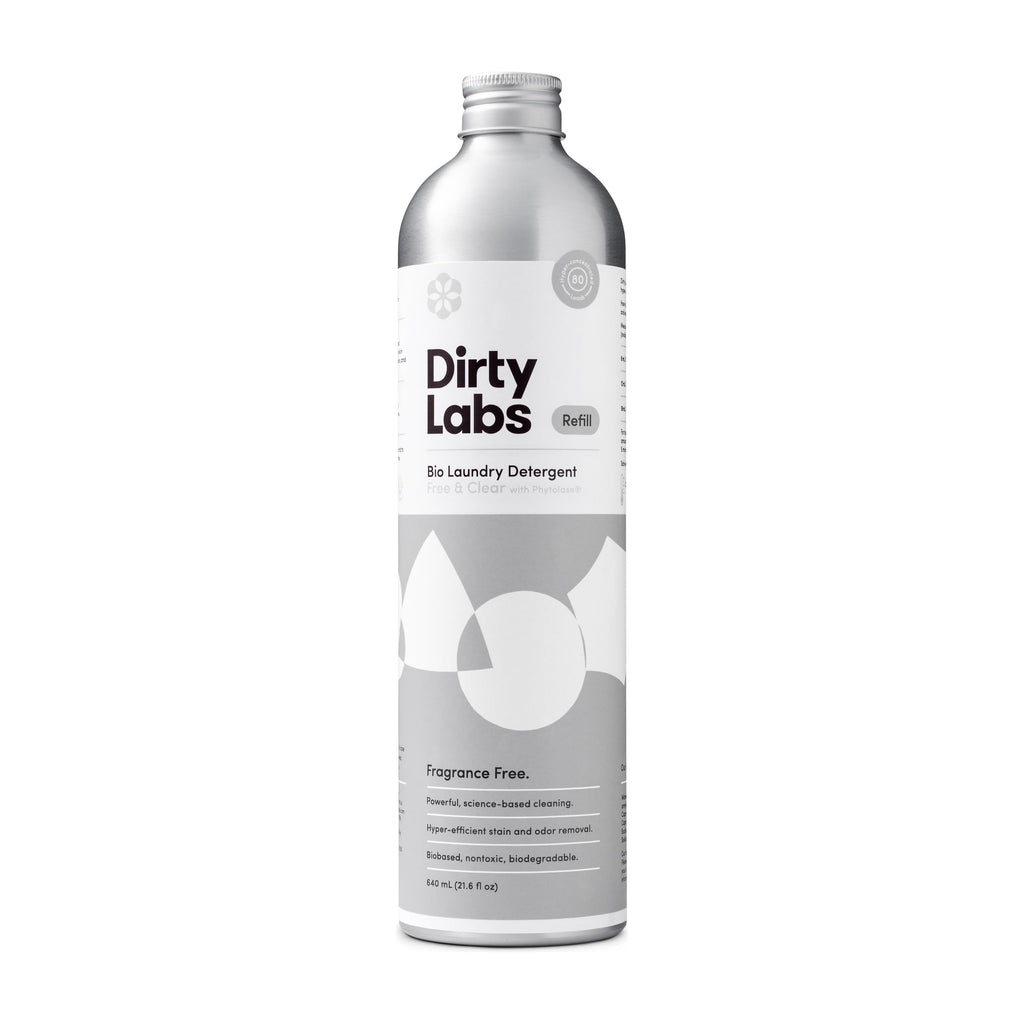 Dirty Labs | Free & Clear | Bio Laundry Detergent | 80 Loads (21.6 fl oz)