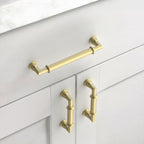 Asidrama 30 Pack 5 Inch(128mm) Brushed Gold Kitchen Cabinet Handles, Cabinet Pulls Gold Kitchen Cabinet Hardware for Cupboard Drawer 2281